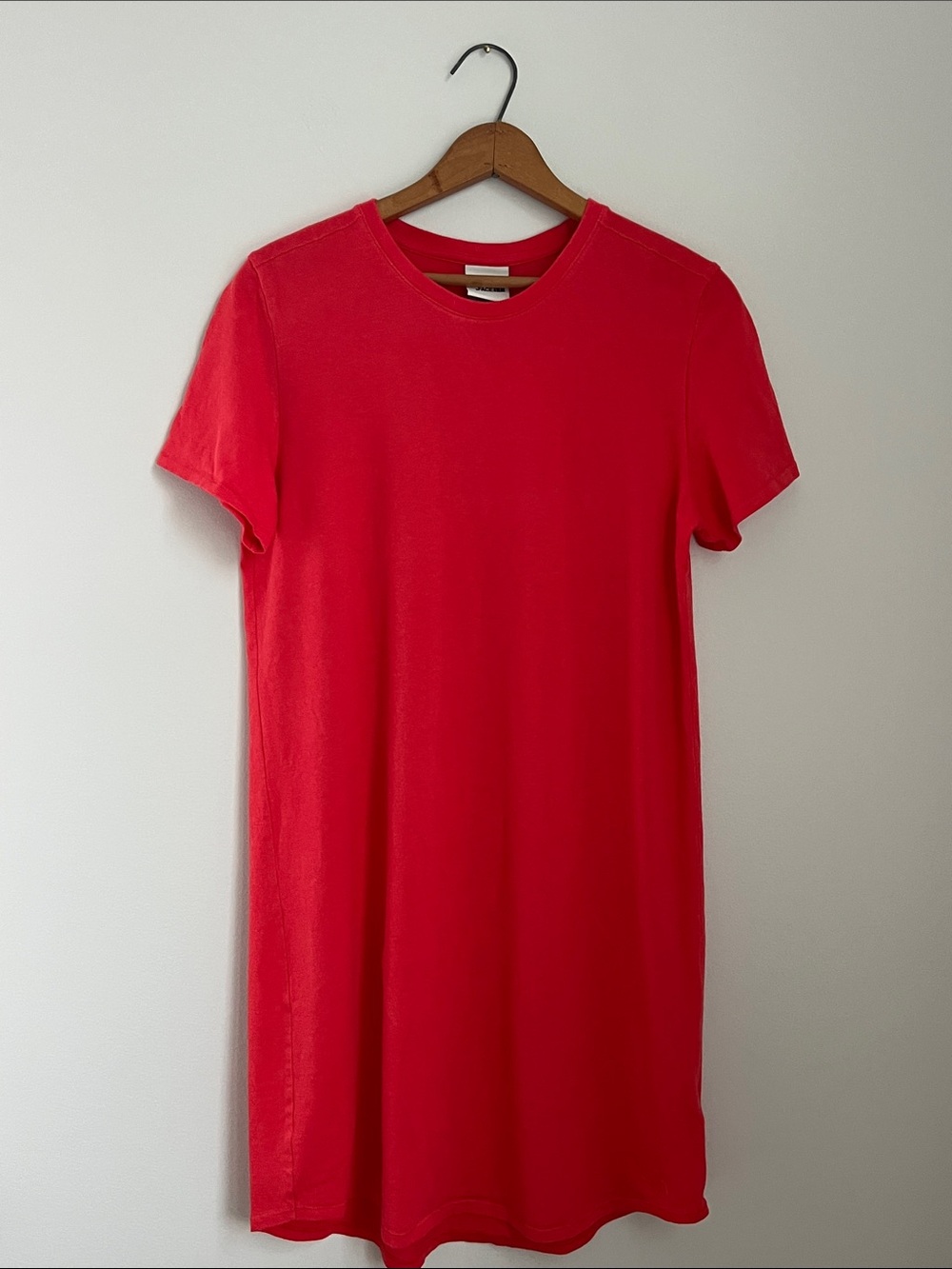 The North Face | Women's Coral Red Orange Crewneck T-shirt Dress Size Large - Picture 1 of 17